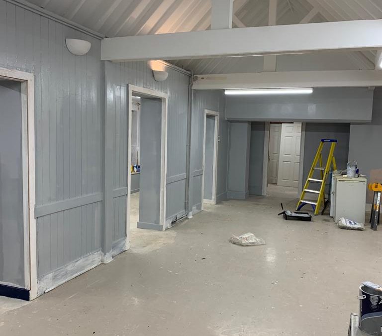 First coat and filled village hall