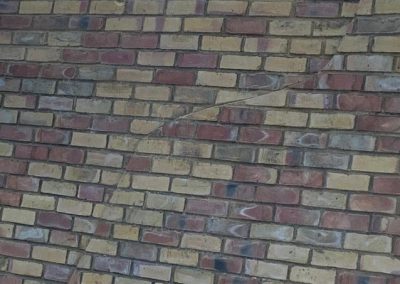 Detail in brickwork on a half moon extension