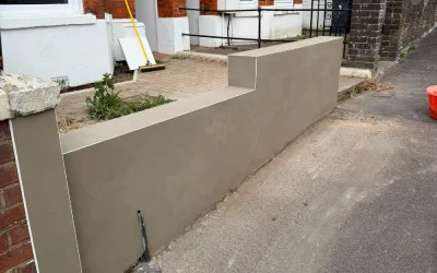 Built and rendered the wall in Dover